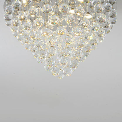 Clear Crystal Semi Flush Mount