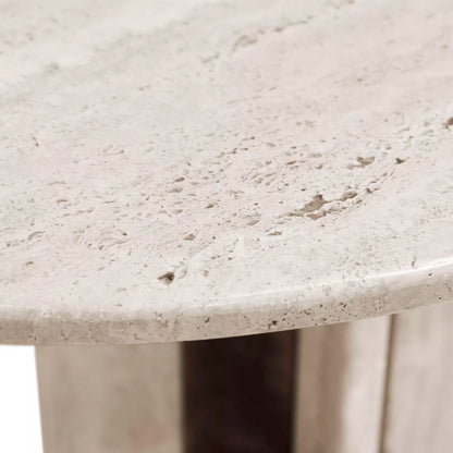 Paris Travertine Marble Oval Dining Table