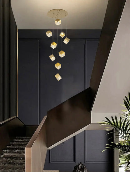 Round Satin Black Frame Chandelier