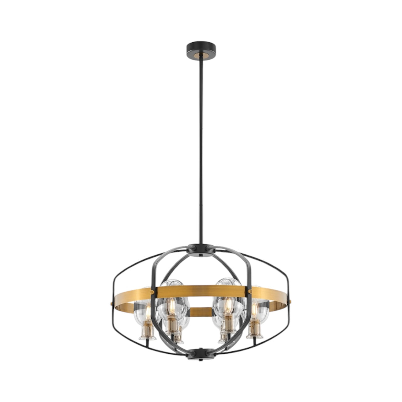 Gold & Black Opia Vintage 8 Lights Chandelier