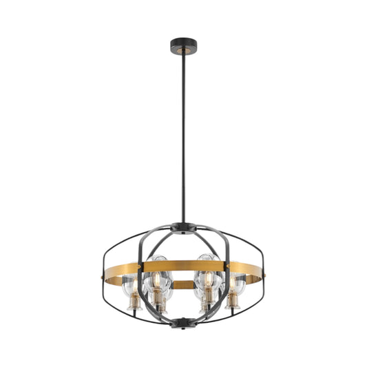 Gold & Black Opia Vintage 8 Lights Chandelier