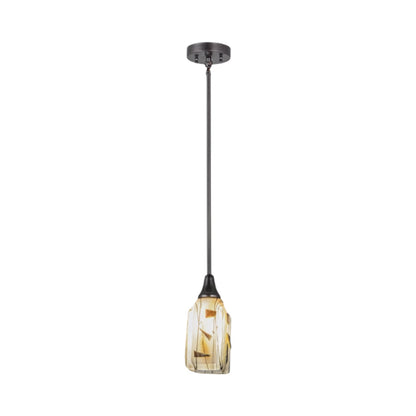 4.5"Sq Metro Fusion Licorice Draped Glass Mini Pendant by Meyda Lighting