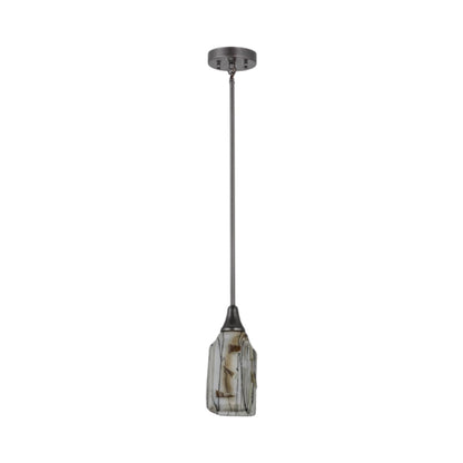4.5"Sq Metro Fusion Licorice Draped Glass Mini Pendant by Meyda Lighting