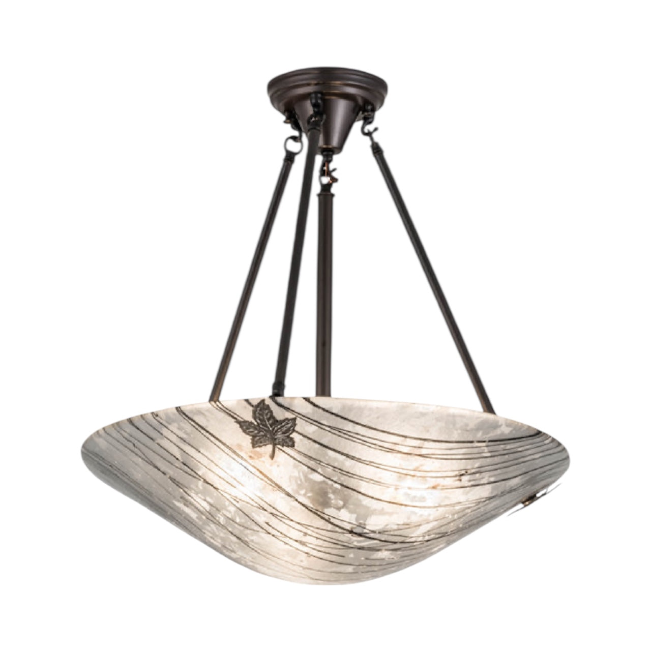 Branches Fused Glass Ceiling Fixture | 24" High