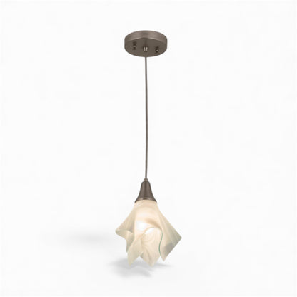 Blanco Swirl Handkerchief Pendant | Brushed Nickel Finish