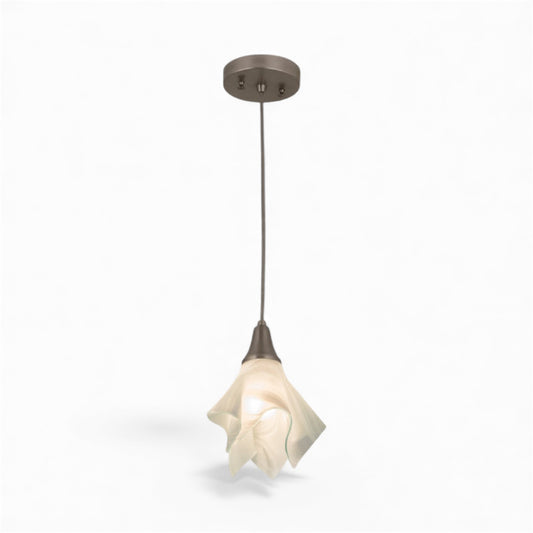 Blanco Swirl Handkerchief Pendant | Brushed Nickel Finish