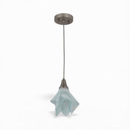Blanco Swirl Handkerchief Pendant | Brushed Nickel Finish
