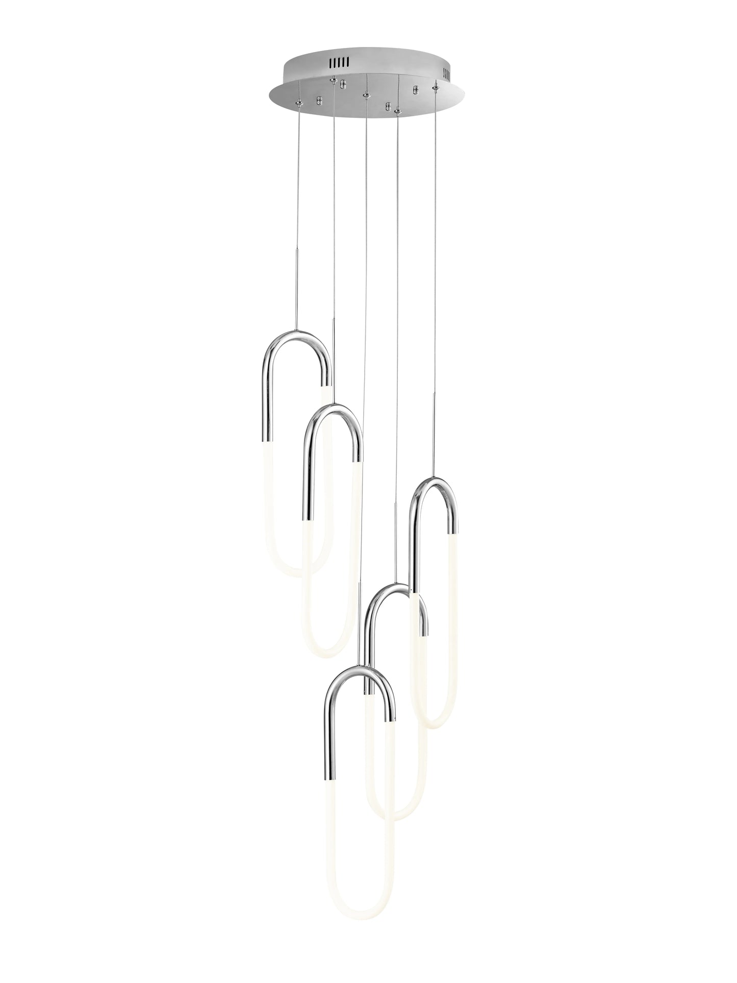 LED Five Clips Chrome Chandelier