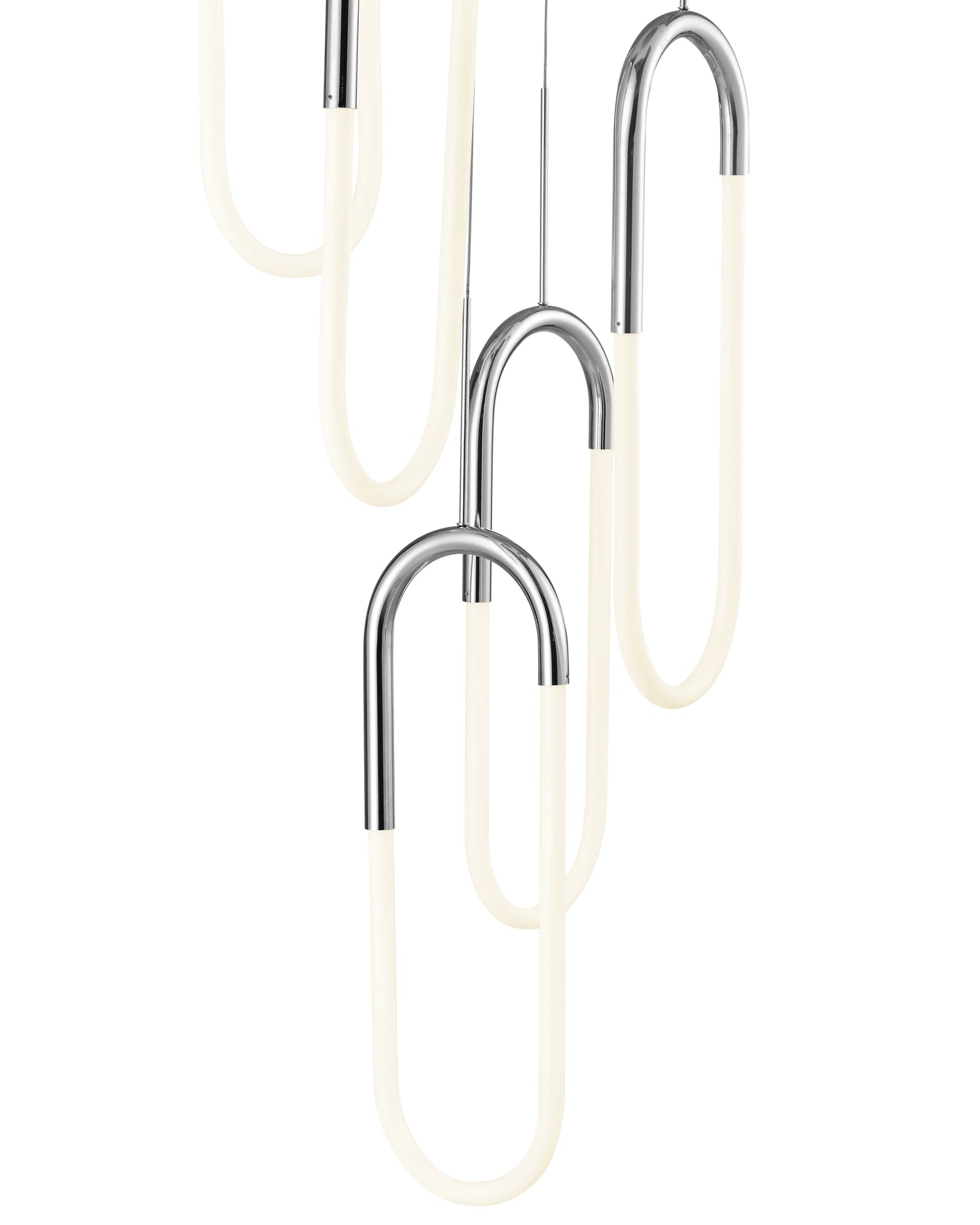 LED Five Clips Chrome Chandelier
