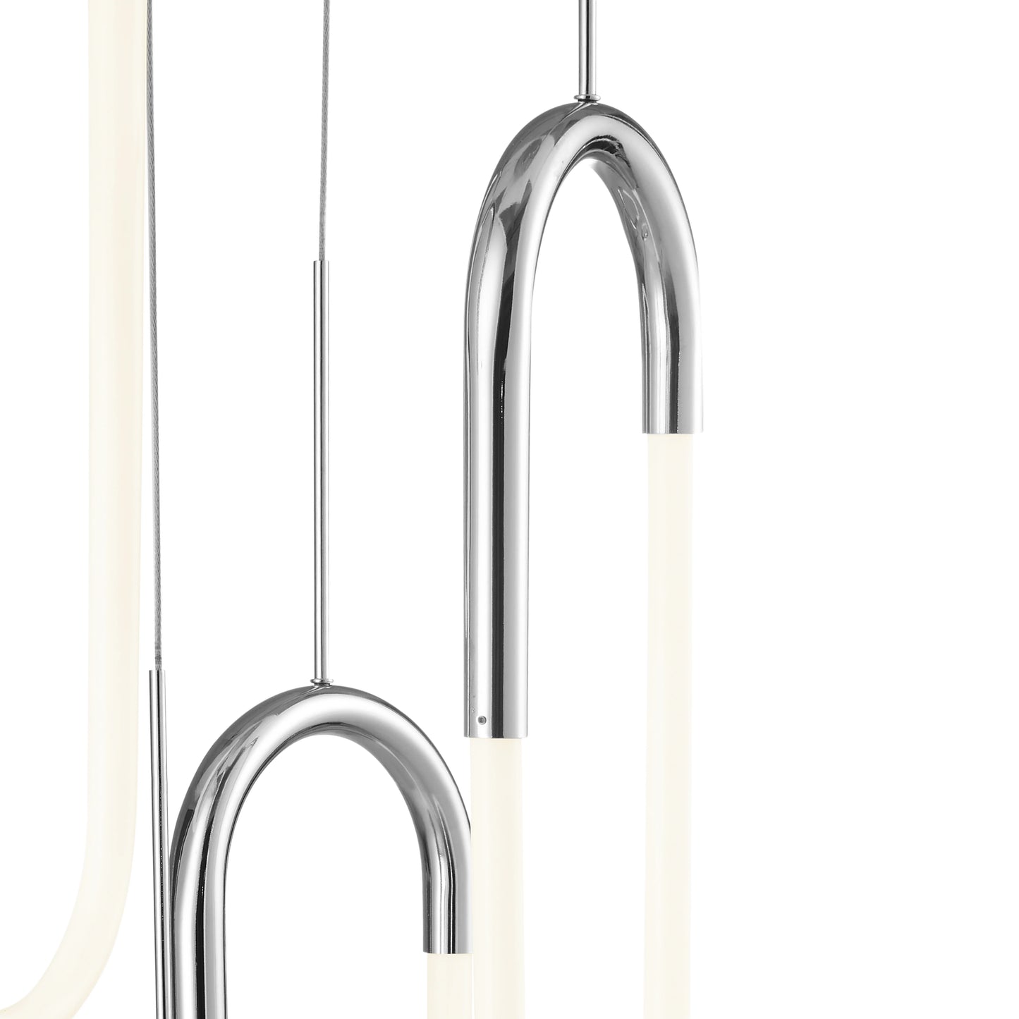 LED Five Clips Chrome Chandelier