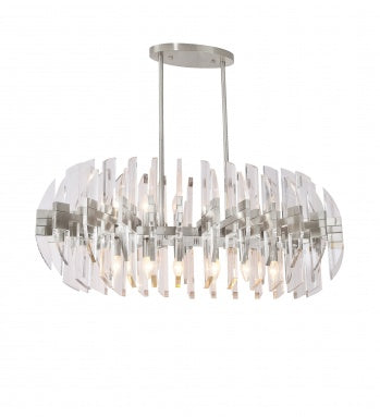 Copper Frame Oval Shape Chandelier