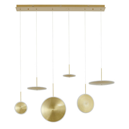 Gold Frame LED Saucer Chandelier