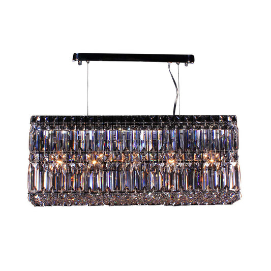 Rectangular Clear Crystal Chandelier