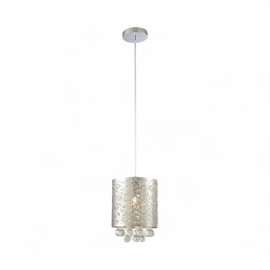 Stainless Steel Pendant Light with Clear Hanging Crystal Balls