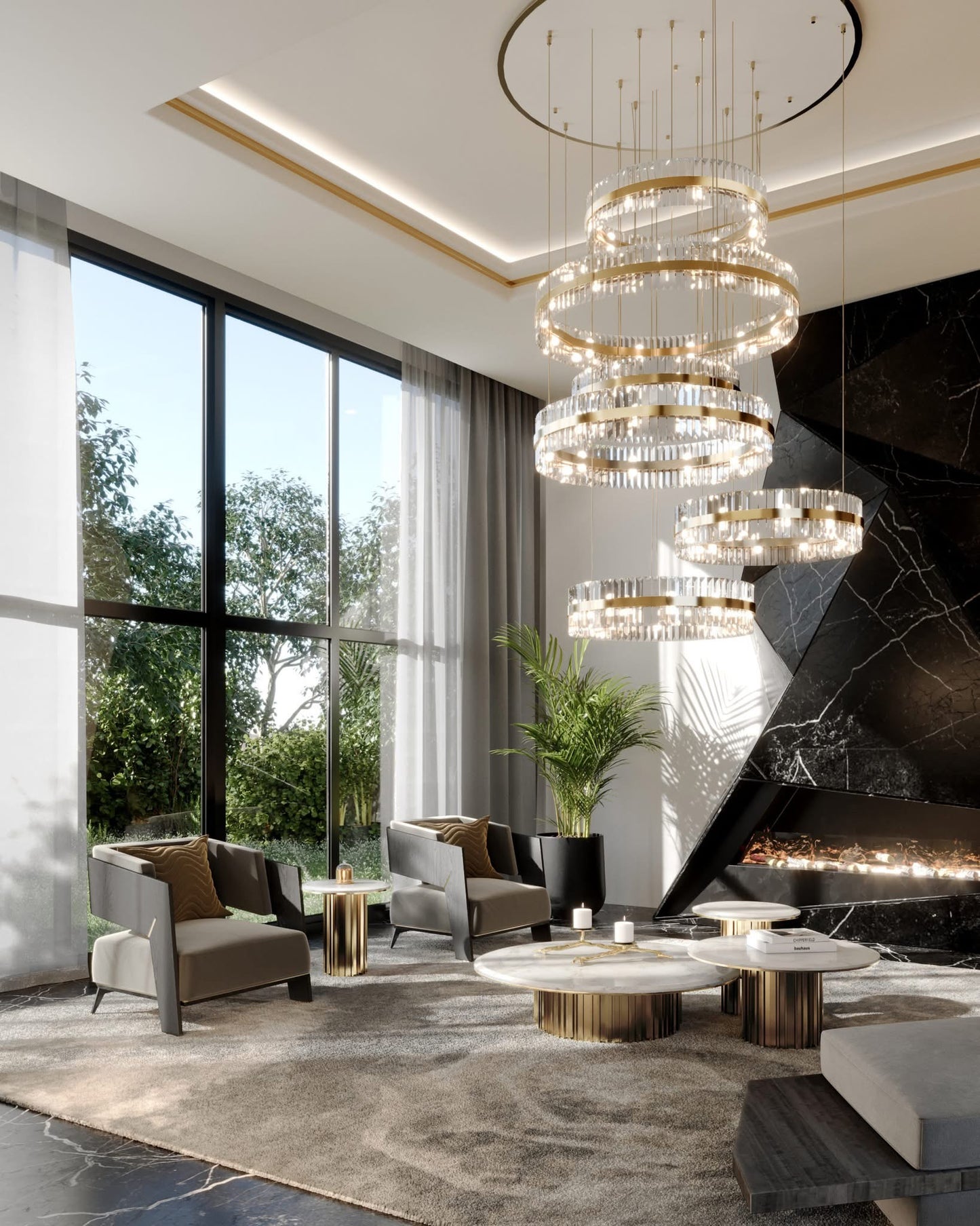 Liberty Slim Chandelier by Luxxu