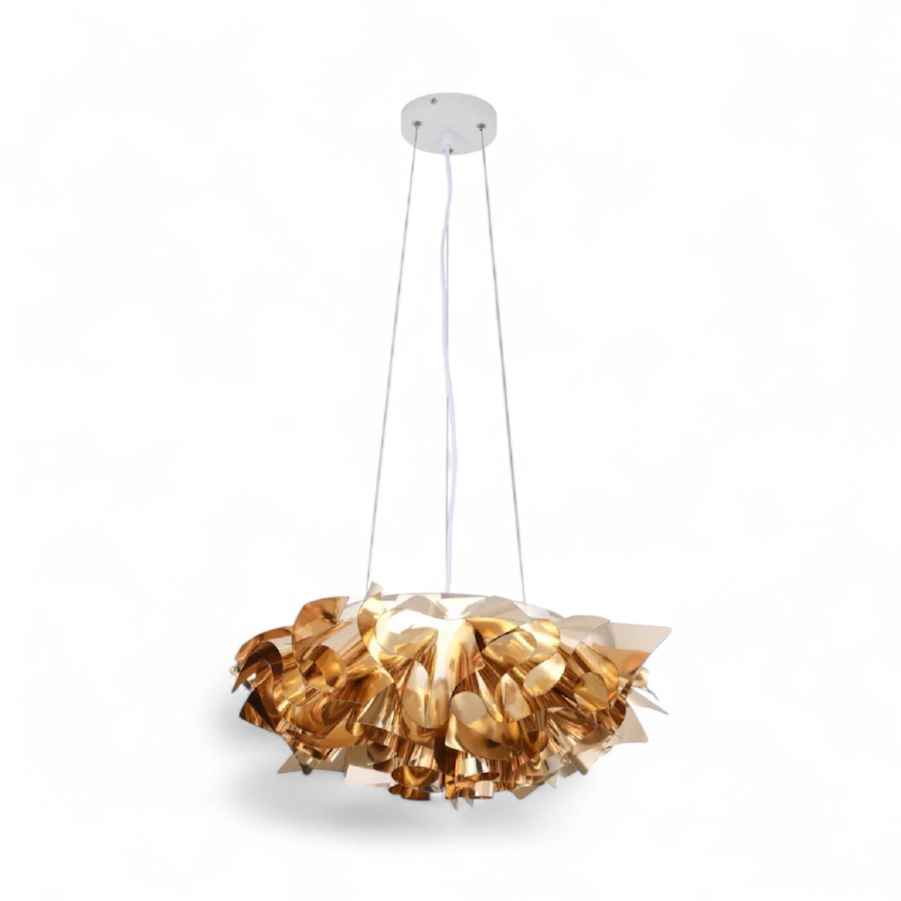 Shiny Gold Acrylic LED Chandelier