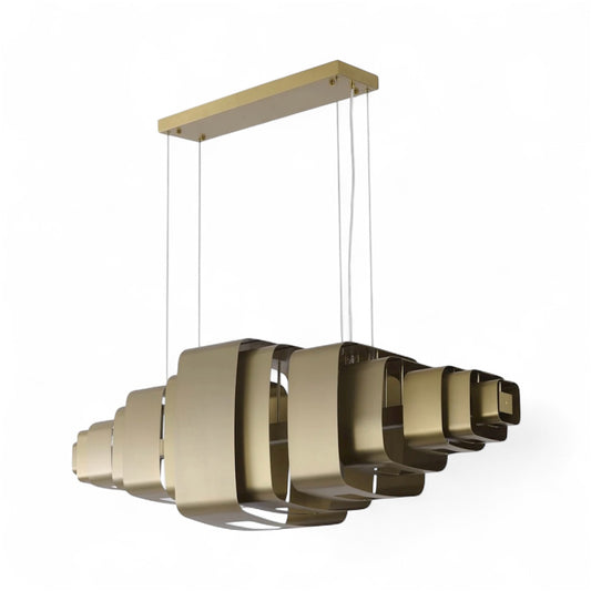 Satin Brass Stainless Steel LED Chandelier