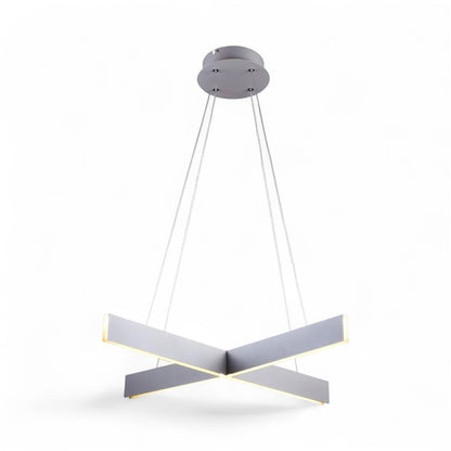 Light Grey X-Shaped LED Ceiling Light