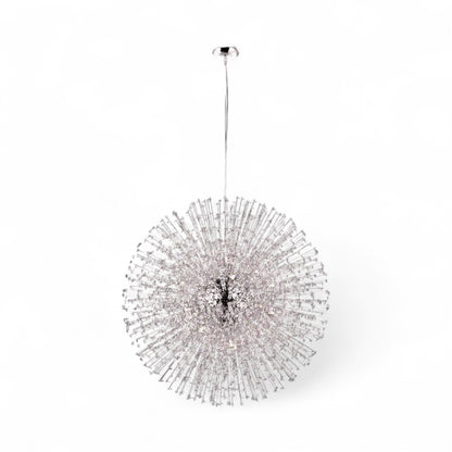 Clear Crystal Beaded Sputnik Chandelier with Chrome Hardware