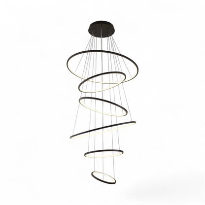 Six Ring Halo Chandelier