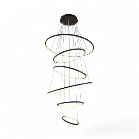 Six Ring Halo Chandelier