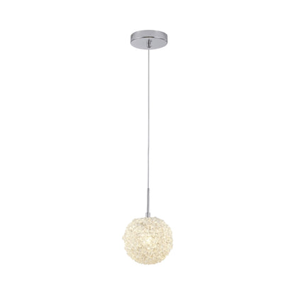 Crystal Beaded Ball Pendant Light in Chrome/Gold Finish