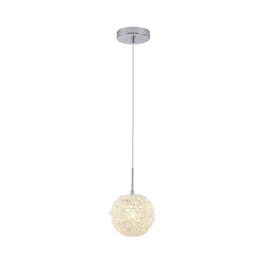 Crystal Beaded Ball Pendant Light in Chrome/Gold Finish
