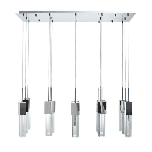 15 Lights Rectangular Crystal Chandelier