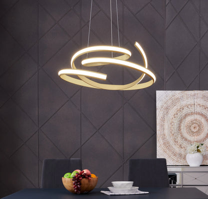 Oslo LED Adjustable Gold Chandelier
