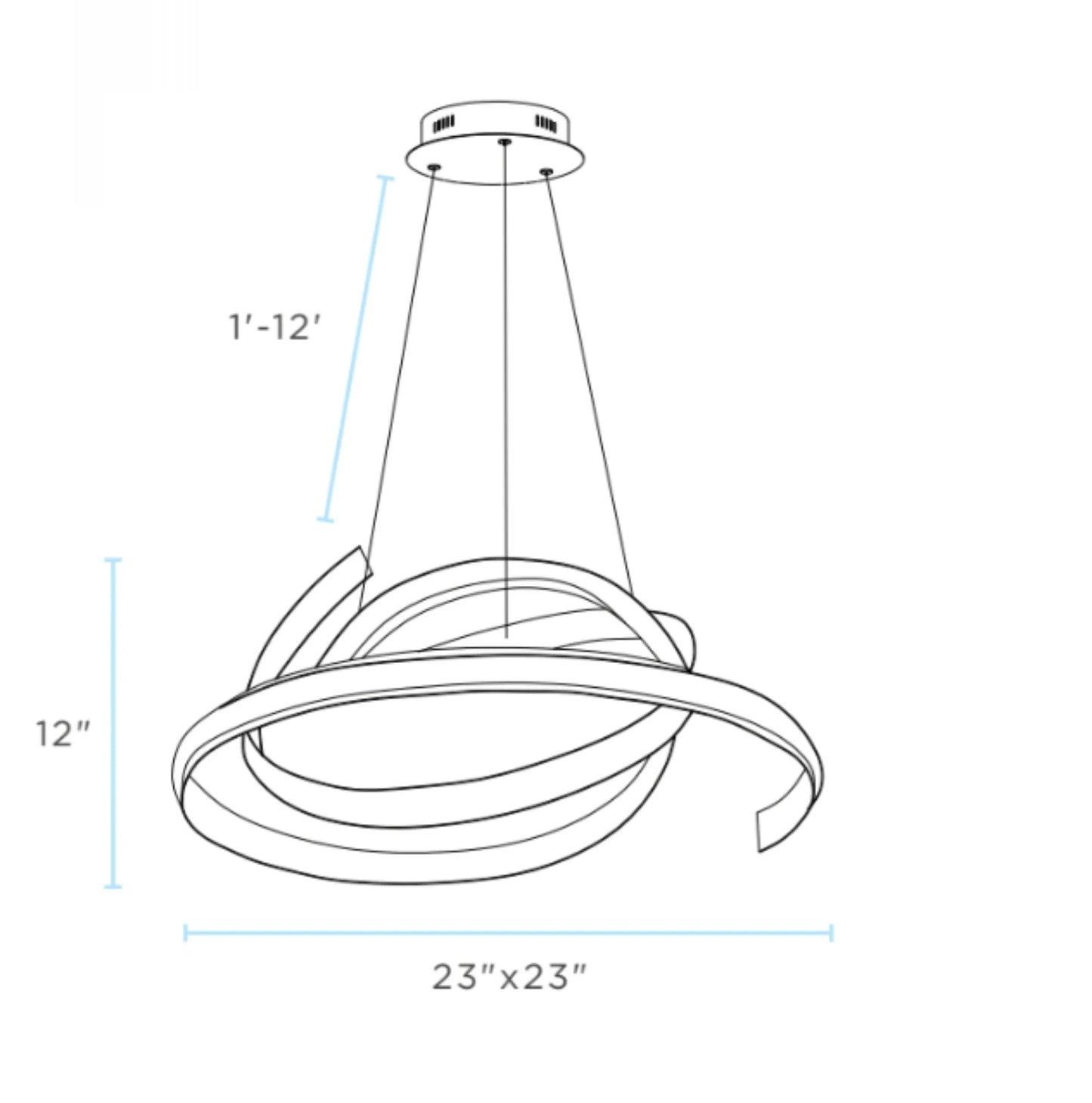 Oslo LED Adjustable Gold Chandelier
