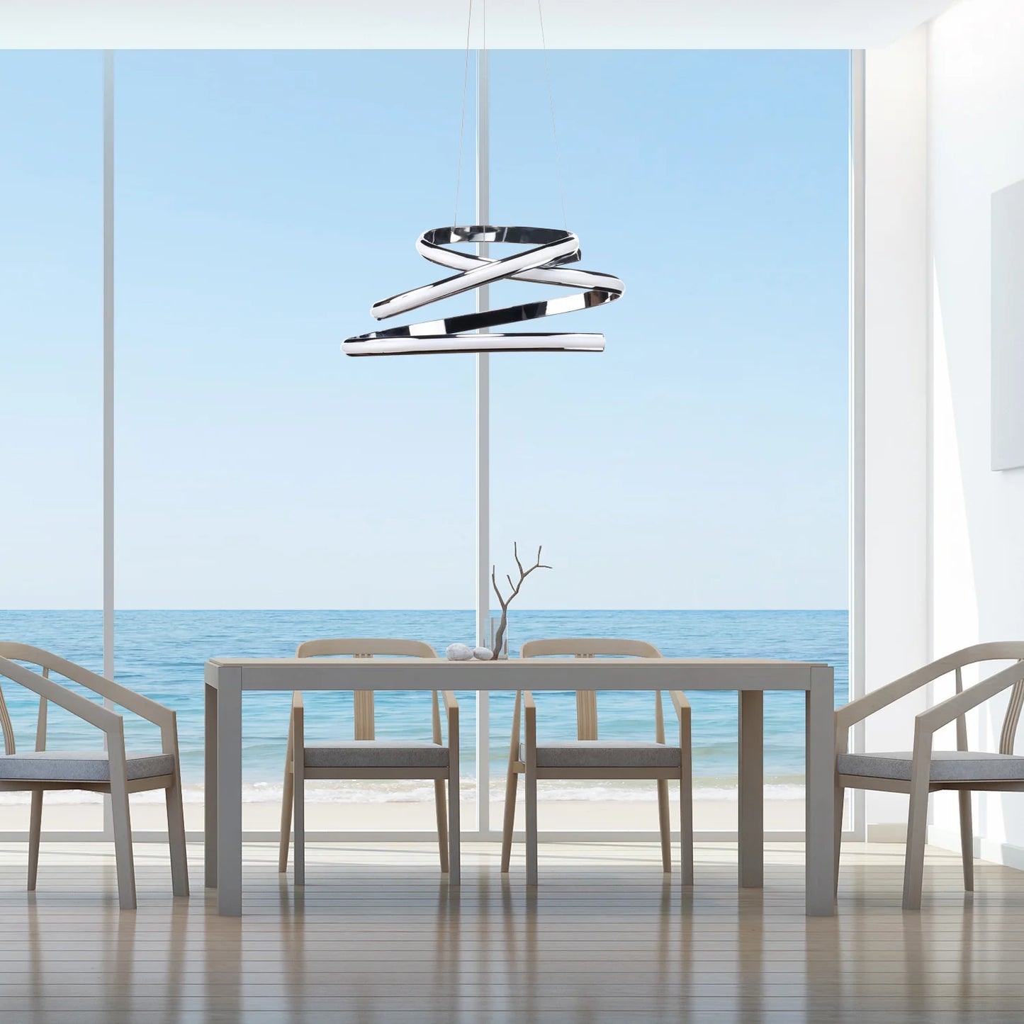 Oslo LED Adjustable Chrome Chandelier