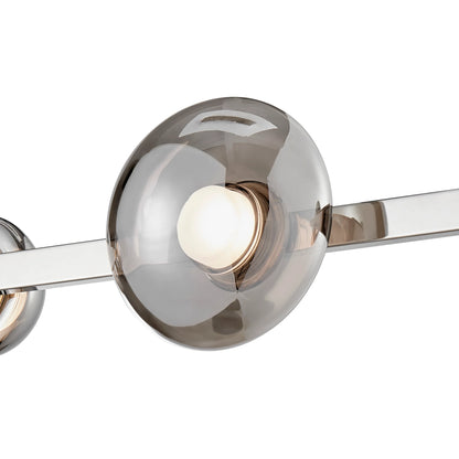 Polish Nickel Orbis Linea Chandelier