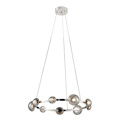 Polish Nickel Orbis Halo Chandelier