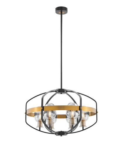 Gold & Black Opia Vintage 8 Lights Chandelier