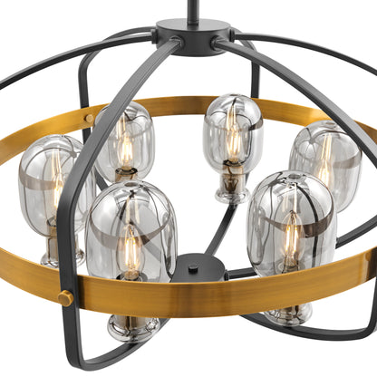 Gold & Black Opia Vintage 8 Lights Chandelier