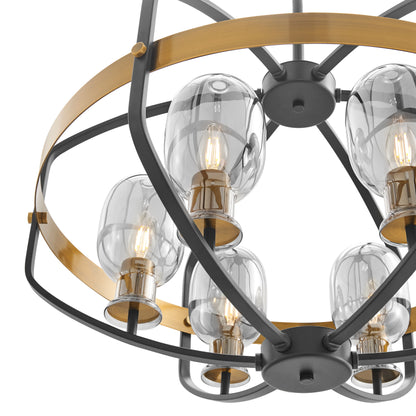 Gold & Black Opia Vintage 8 Lights Chandelier