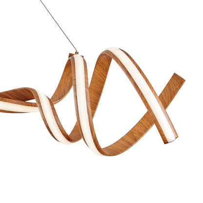 Munich LED Horizontal Wood Chandelier