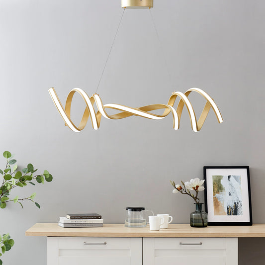Munich LED Horizontal Gold Chandelier