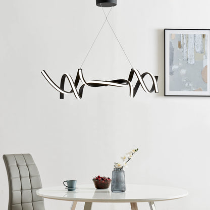Black Munich LED Horizontal Chandelier