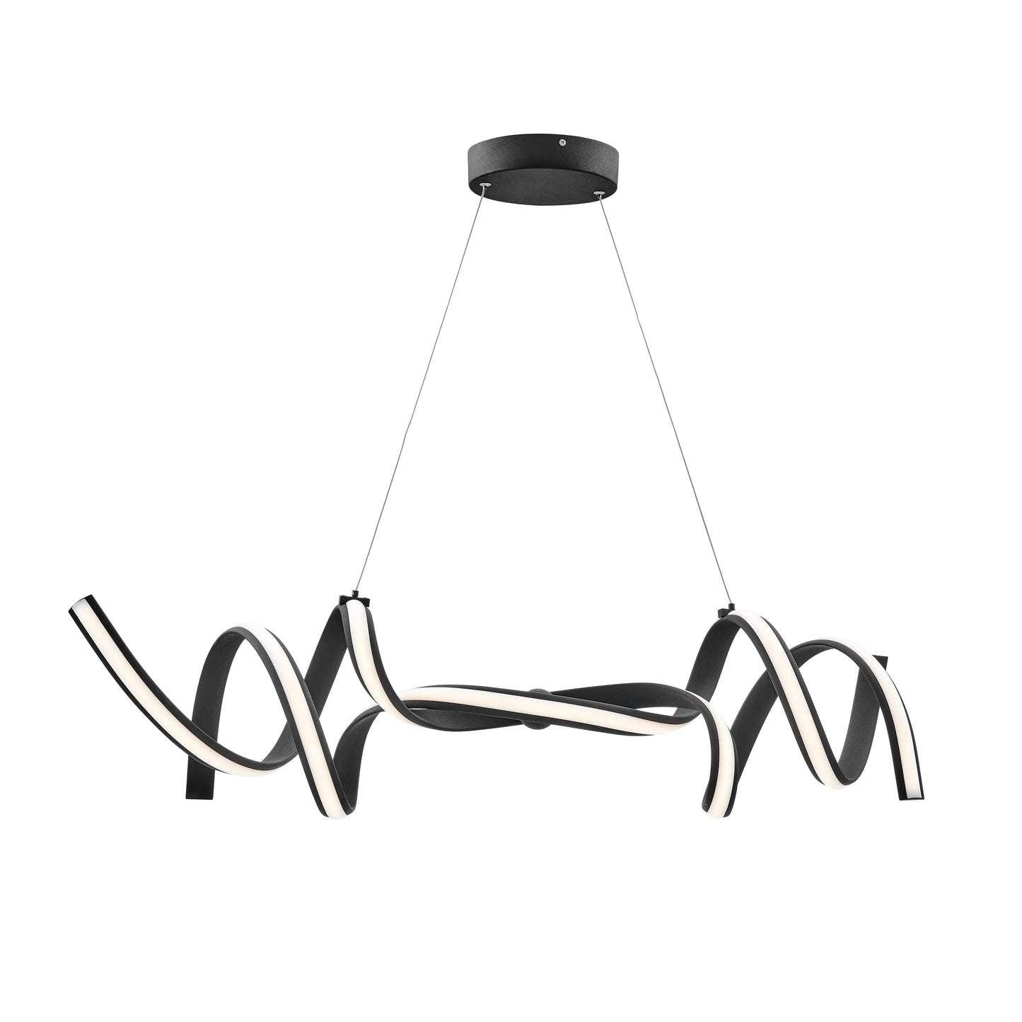 Black Munich LED Horizontal Chandelier