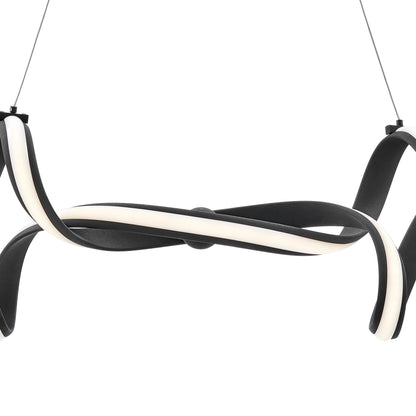 Black Munich LED Horizontal Chandelier