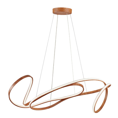 Light Wood Moscow LED Chandelier