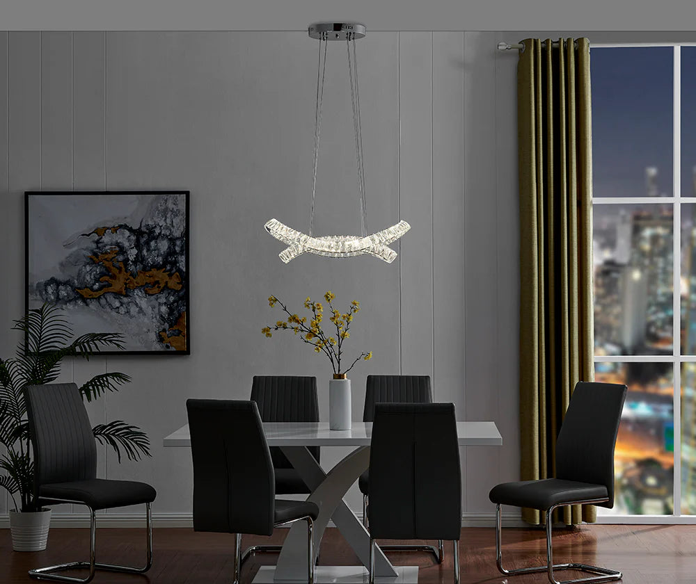 Monroe Crystal Chrome Chandelier