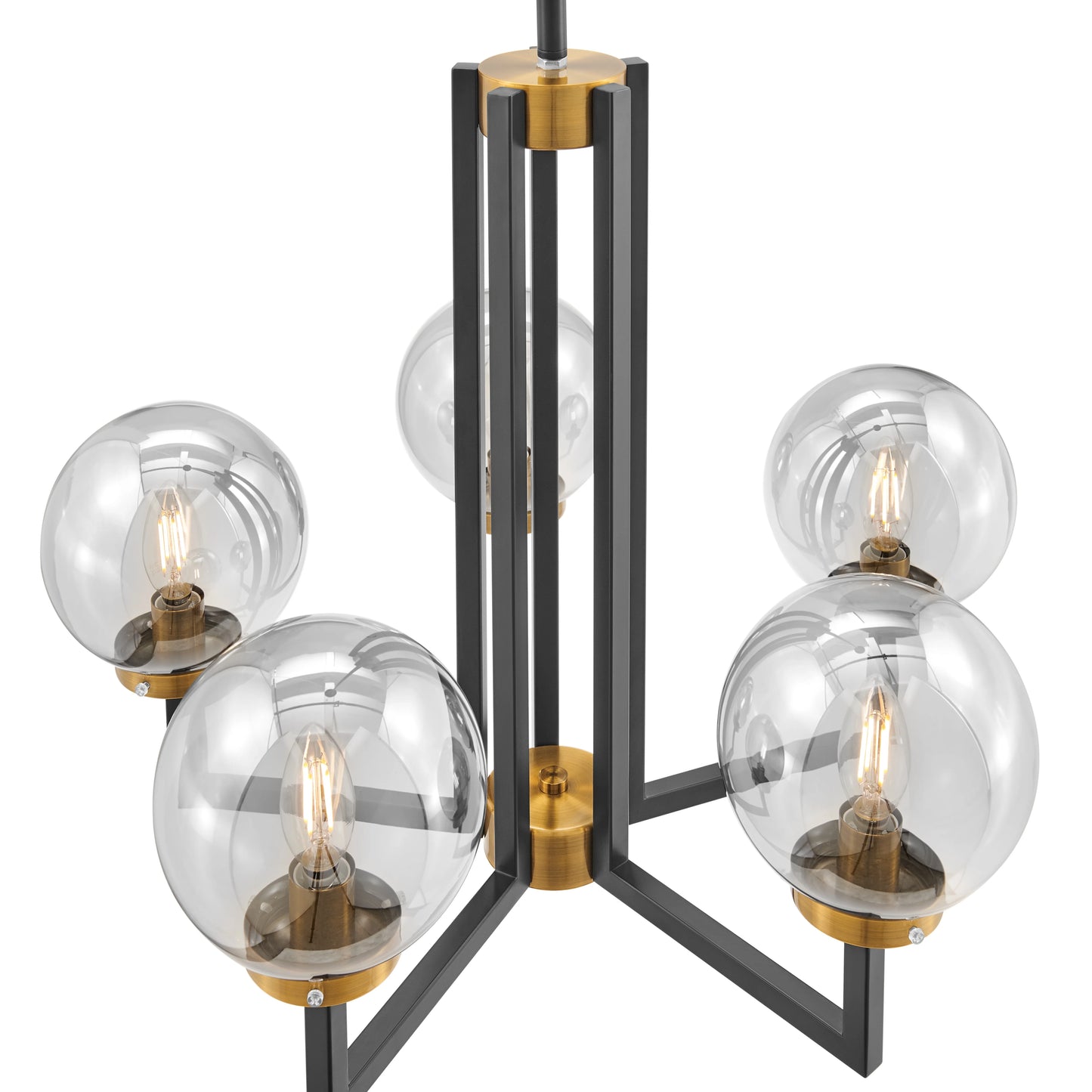 Black & Gold Monachopsis Small Chandelier