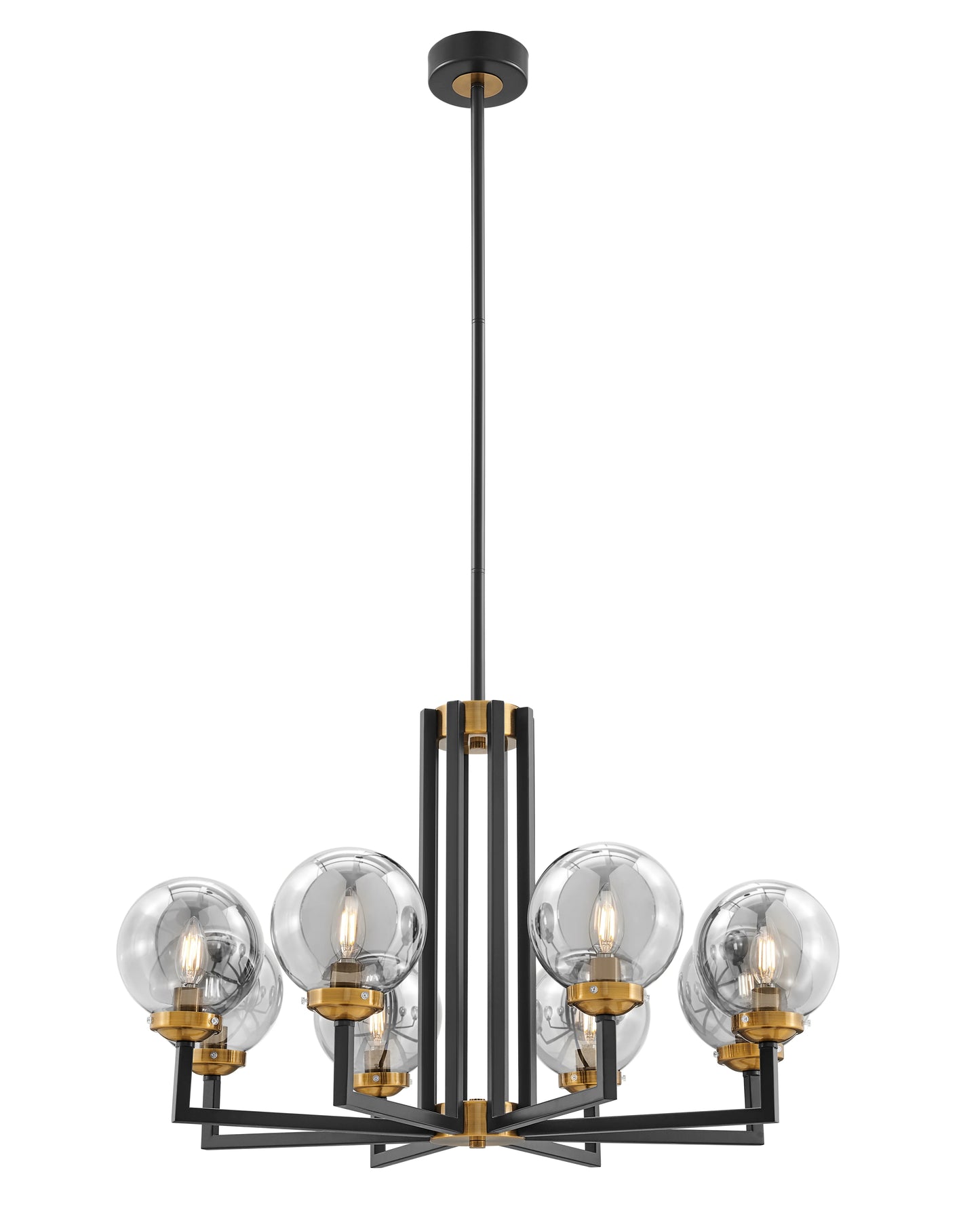 Black & Gold Monachopsis Large Chandelier
