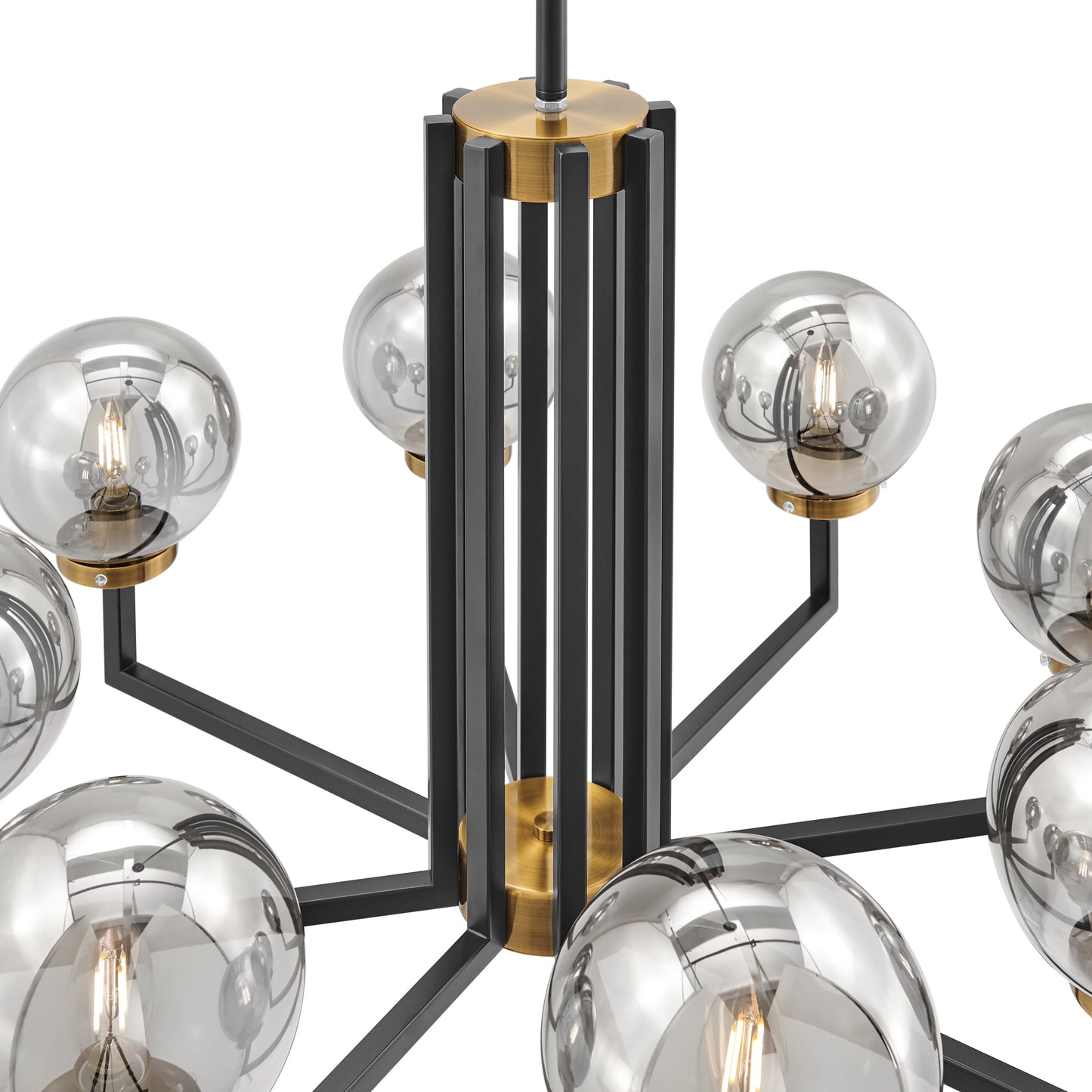 Black & Gold Monachopsis Large Chandelier