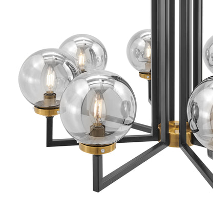 Black & Gold Monachopsis Large Chandelier