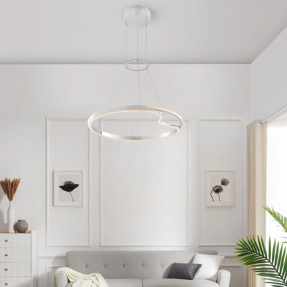 Minsk Single Round Chrome Chandelier