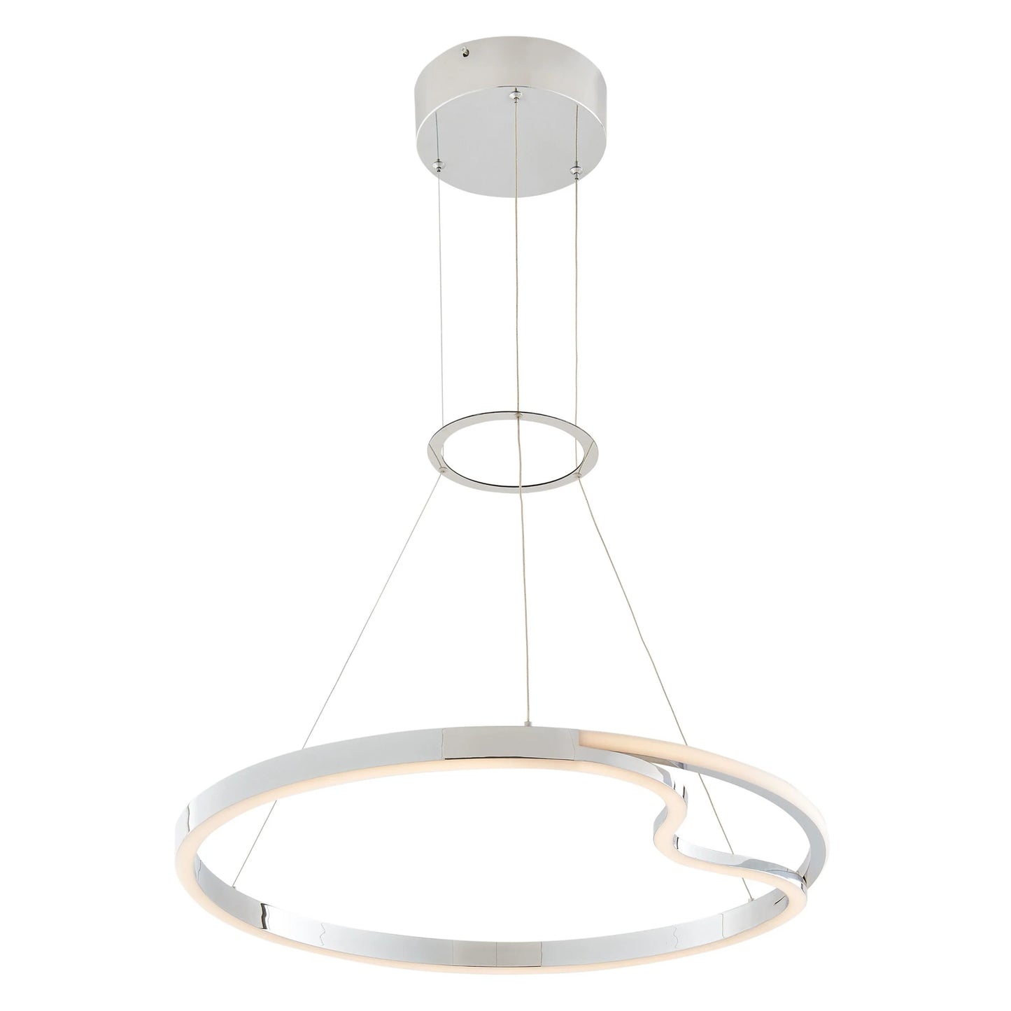 Minsk Single Round Chrome Chandelier