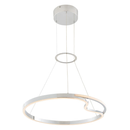 Minsk Single Round Chrome Chandelier